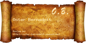Oster Bernadett névjegykártya